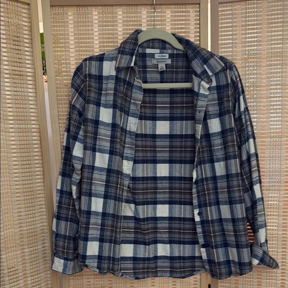 L.L. Bean Plaid Button-Up Shirt